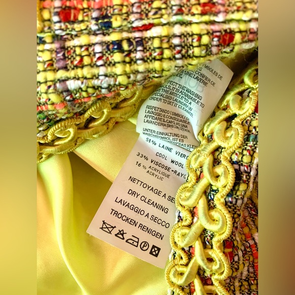 PLEIN SUD PARIS FAYCAL AMOR 1990s VINTAGE NEON TWEED JACKET - Picture 6 of 10